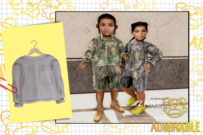 Admirable- Zane Set Shirt (Slate)