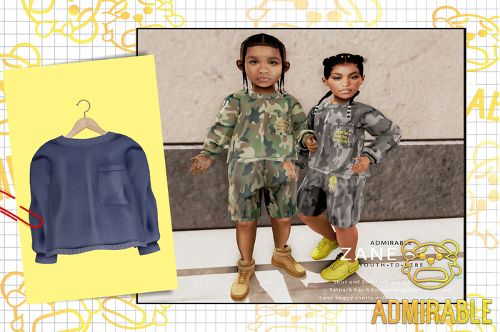 Admirable- Zane Set Shirt (Navy)