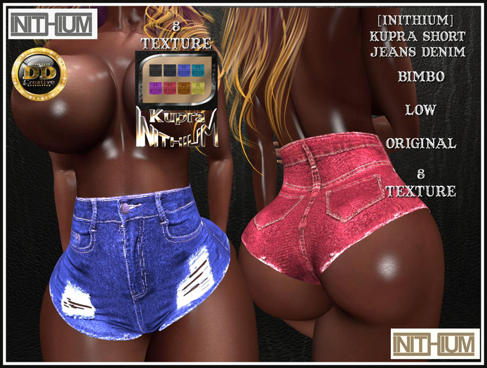 ☾ⅅⅅ☽ ◉ [INITHIUM] KUPRA SHORT JEANS DENIM ◉