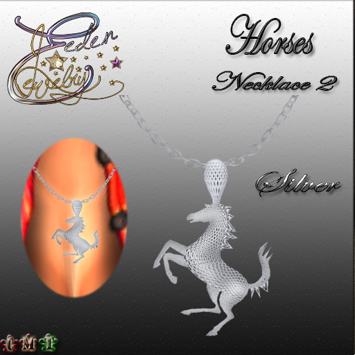 NECKLACE 2 HORSE SILVER FEMALE