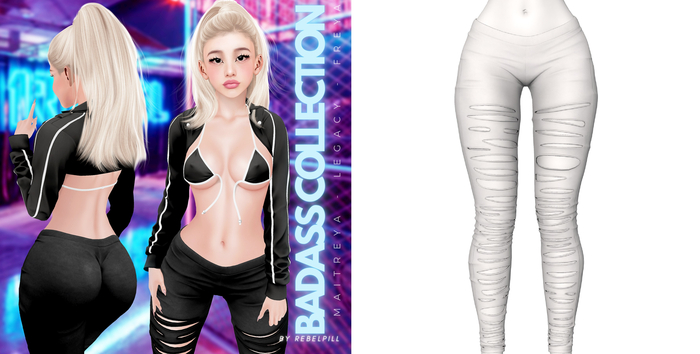 Rebelpill - BadAss Collection Pants White