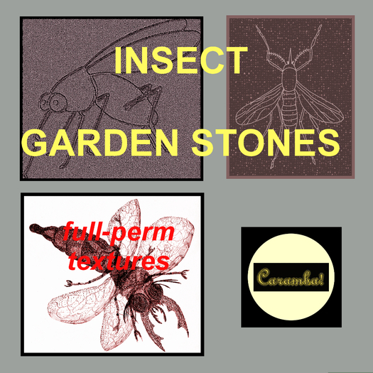 Insect garden stones textures pack