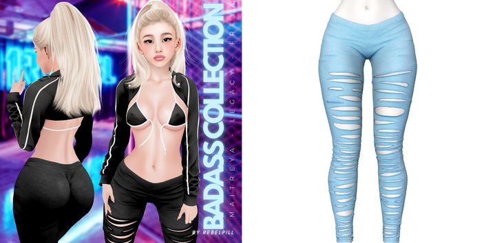 Rebelpill - BadAss Collection Pants Baby Blue