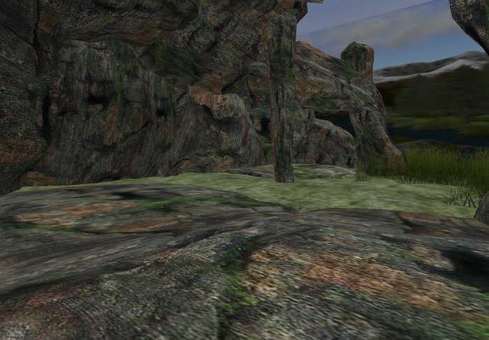 skybox cave and meadow