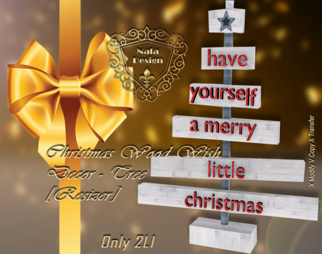 Nala Design - Christmas Wood Wish Decor - Tree [Resizer]