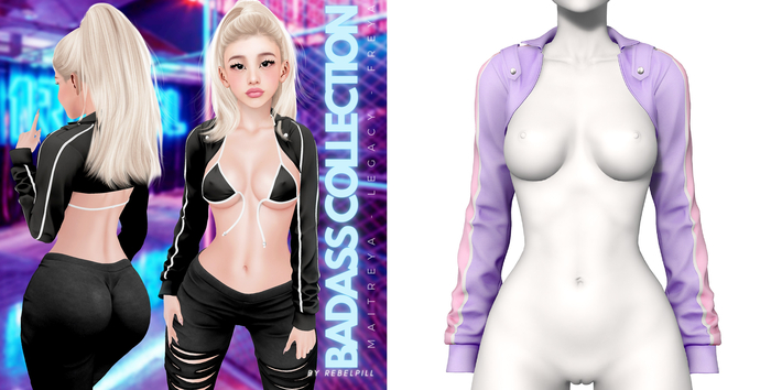 Rebelpill - BadAss Collection Jacket Purple