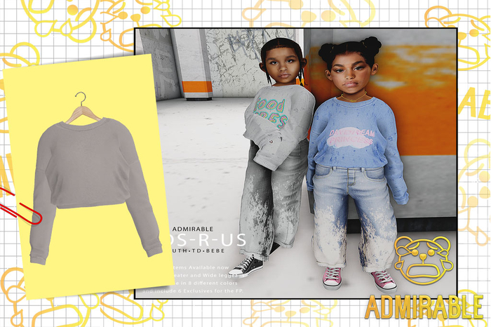 Admirbale- Slouchy Sweater (White)