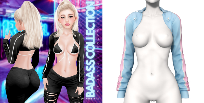 Rebelpill - BadAss Collection Jacket Baby Blue