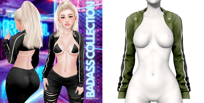 Rebelpill - BadAss Collection Jacket Army Green