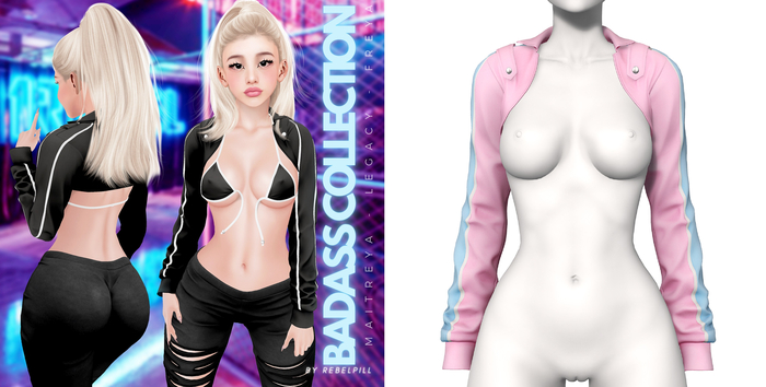 Rebelpill - BadAss Collection Jacket Baby Pink