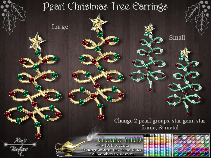 Pearl Christmas Tree Earrings