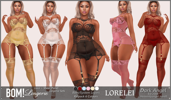 Dark Angel : Lorelei Lace+Sheer Lingerie Sets BOM - Fatpack
