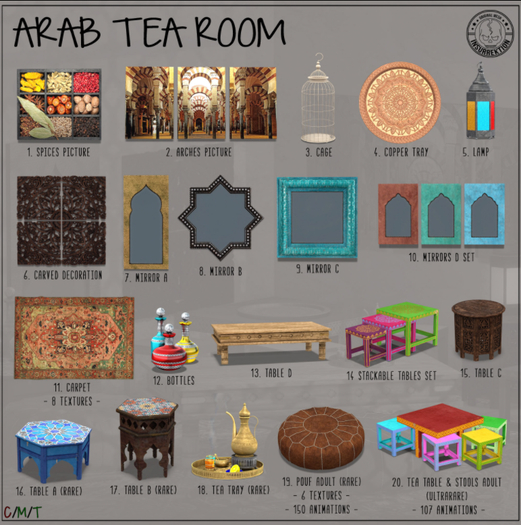 [IK] Arab Tea Room - 18. Tea Tray - RARE