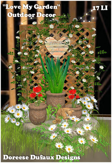 LOVE MY GARDEN LATTICE DECORATION LANDSCAPIN