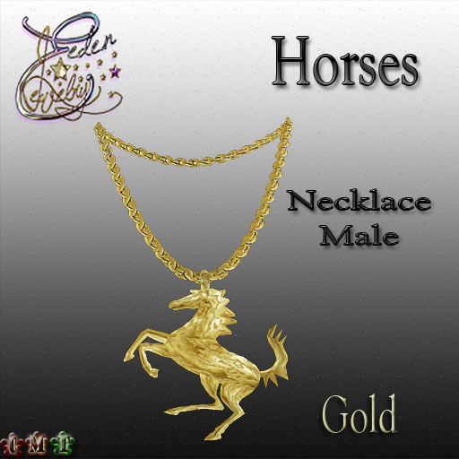 NECKLACE HORSE GOLD MALE