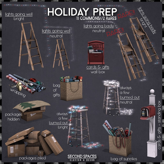Second Spaces - Holiday Prep - packages hidden