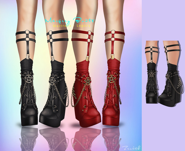 =Zenith=Margrey Boots (Black) Maitreya/Legacy