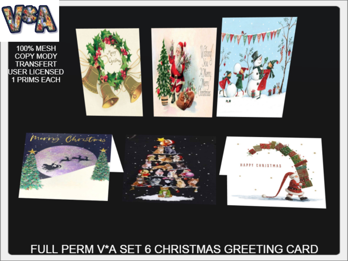 FULL PERM V*A SET 6 CHRISTMAS GREETING CARD