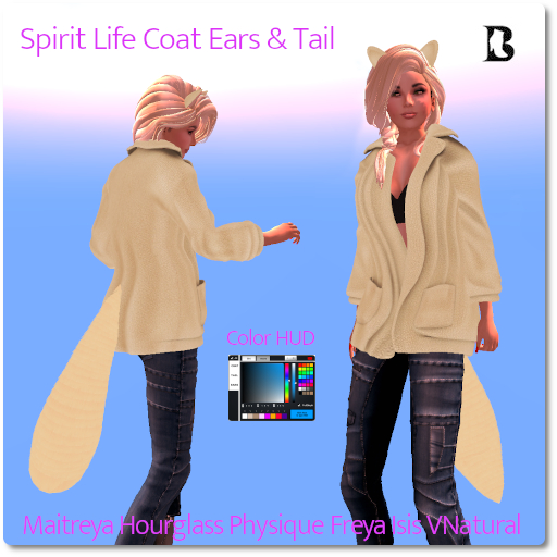 Secret Fox Luxe Spirit Life Coat with Add-on Ears & Tail