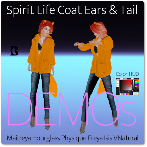 Secret Fox Luxe Spirit Life Coat Ears & Tail DEMO