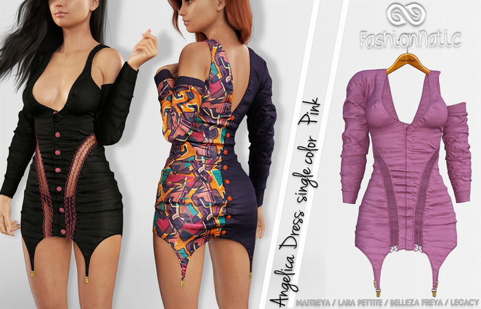 FashionNatic - Angelica Dress Pink - Maitreya, Lara Petite, Belleza Freya, Legacy
