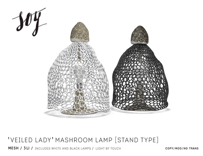 Soy. Veiled Lady Mashroom Table Lamp [addme]