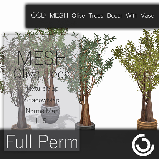 MESH Olive Trees Decor With Vase