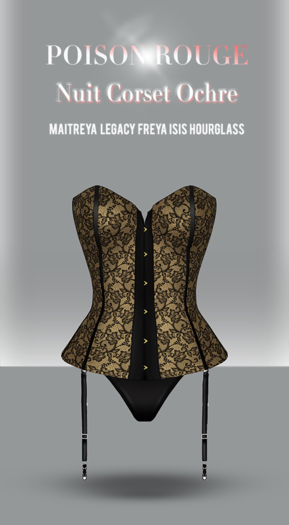 POISON ROUGE Nuit Corset Ochre