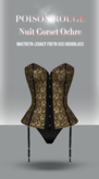 POISON ROUGE Nuit Corset Ochre