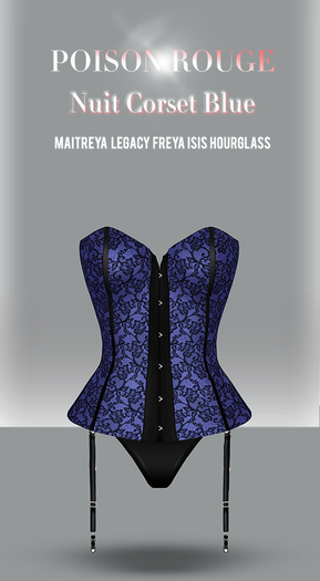 POISON ROUGE Nuit Corset Blue