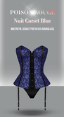 POISON ROUGE Nuit Corset Blue
