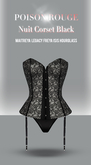 POISON ROUGE Nuit Corset Black