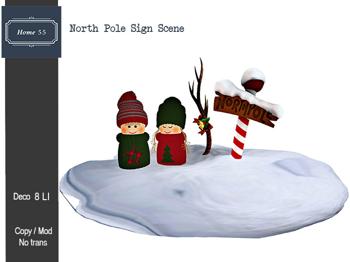 HOME 55 -  North Pole Sign Scene 