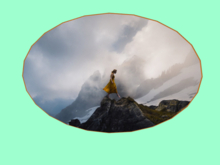 Oval Landscape-Misty Morning