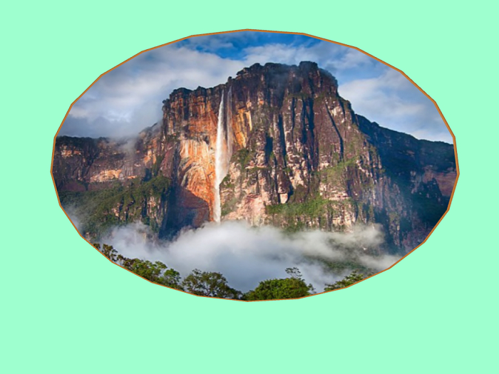 Oval Landscape-Angel Falls (Venezuela)