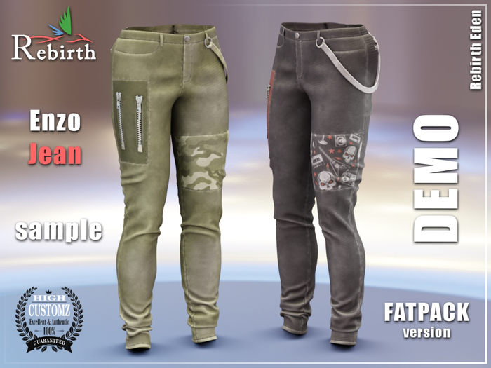 DEMO Enzo mixed Jeans for REBIRTH Eden body - FATPACK