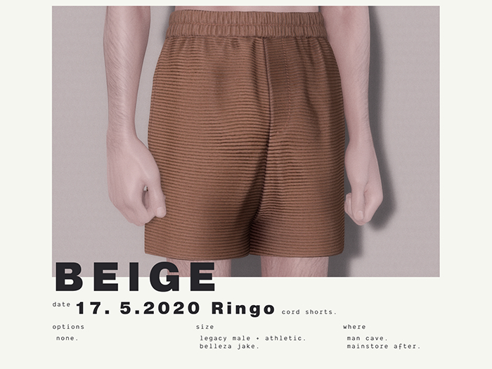 Hiemal - Ringo Cord Shorts Beige (boxed)
