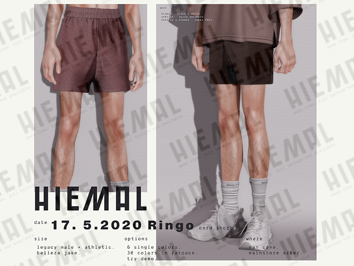 Hiemal - Ringo Cord Shorts Demo