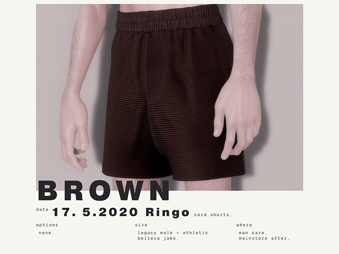 Hiemal - Ringo Cord Shorts Brown (boxed)