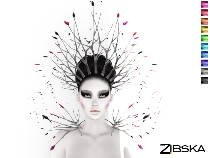 Zibska ~ Silvan Color Change Headpiece and Shoulders