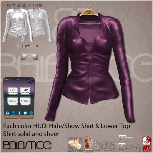 Baiastice_Button Up Shirt-Violet
