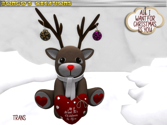 BMC2083 -  ADORABLE GIFT - ALL I WANT FOR CHRISTMAS IS YOU - RUDOLPH.