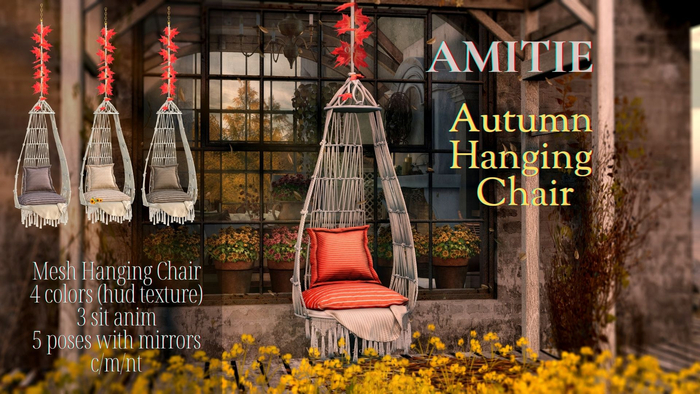 Amitie Autumn Hanging Chair Pack 