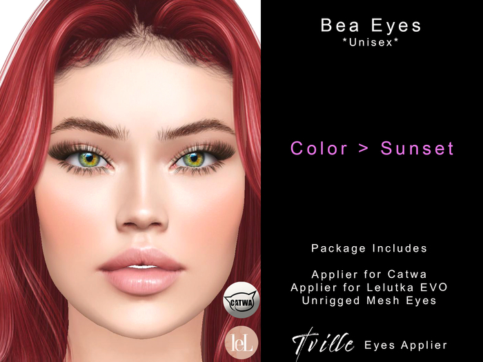 Tville - Bea Eyes *sunset* for Catwa and Lelutka EVO