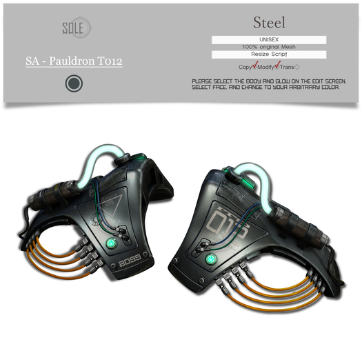 :::SOLE::: SA - Pauldron T012 (Steel)