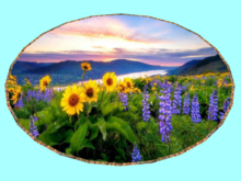 Retro Landscape-Spring Flowers