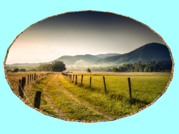 Retro Landscape-Rural Scene