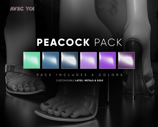 AVEC TOI - Sultry Slides PEACOCK PACK