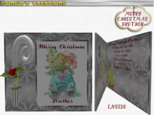 BMC2093 - MERRY CHRISTMAS BROTHER - CANDY CANE CARD.