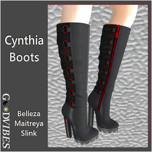 Cynthia Boots Red Metal 